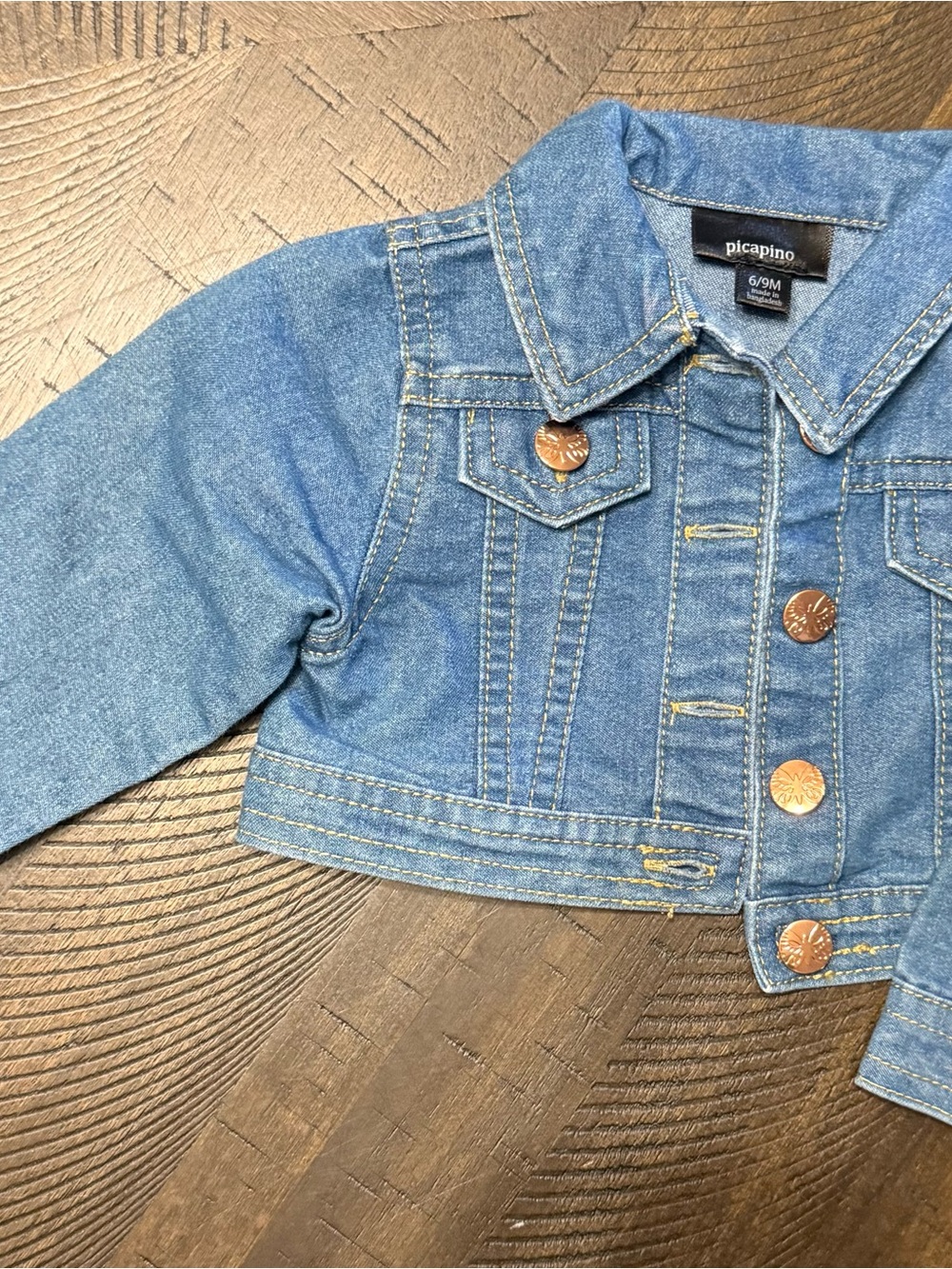 Picapino Baby Blue Denim Jean Jacket - Light Blue
